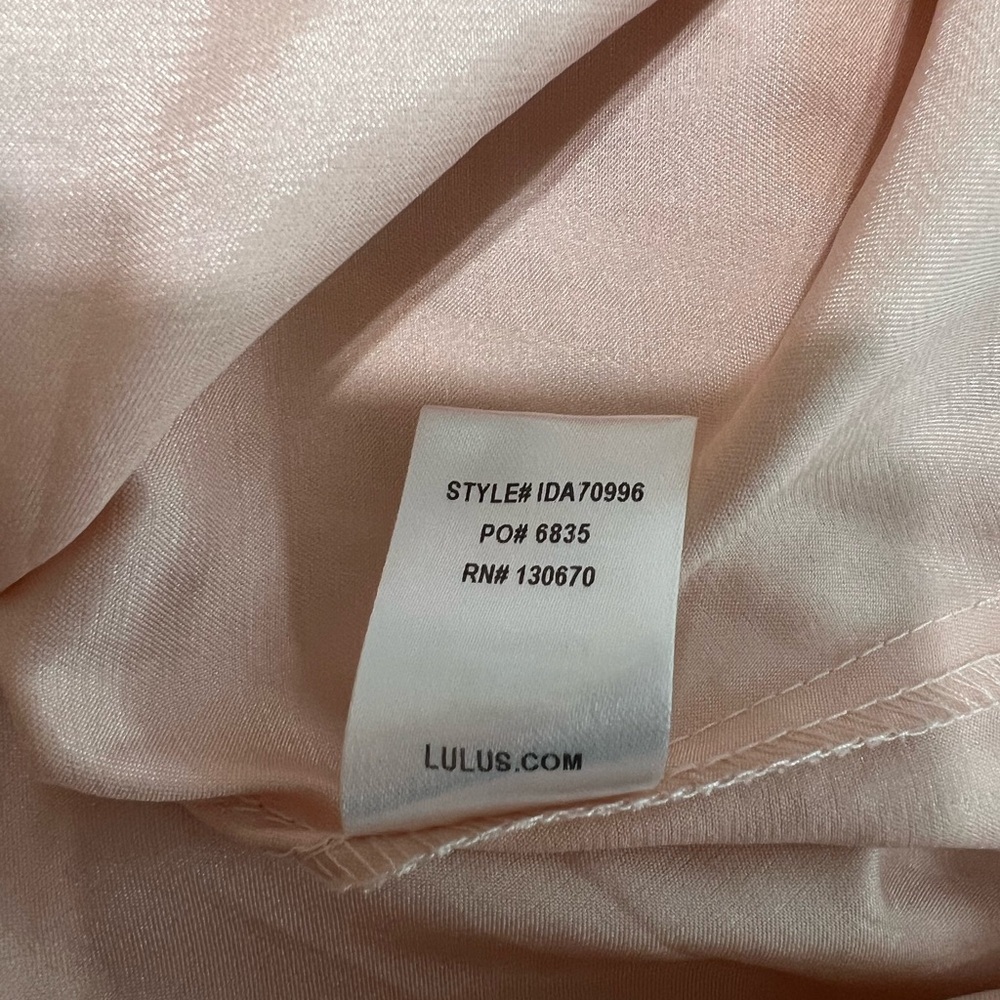 Lulus Carte Blanche Blush Pink Maxi Dress Rope Strap Formal Bridesmaid S - Picture 12 of 15
